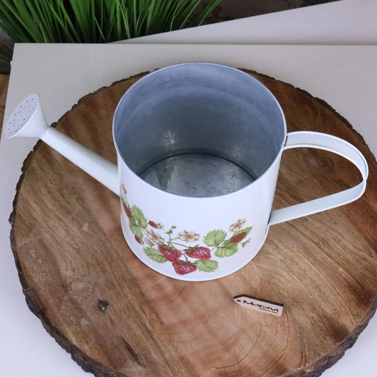 Thaniya Strawberry Field Metal Watering Can Planter