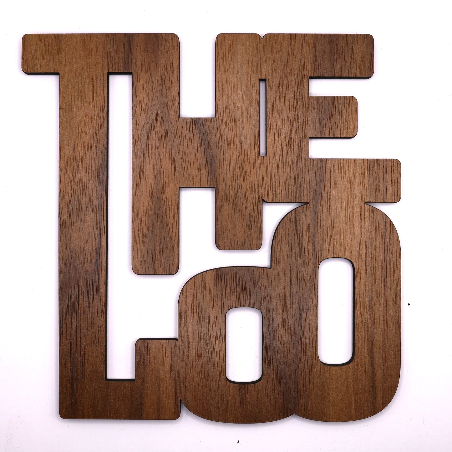 Luxury 'The Loo' Walnut Bathroom Sign