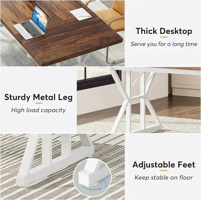 160 cm Executive Office Desk - Minimalist Laptop Study & Writing Table