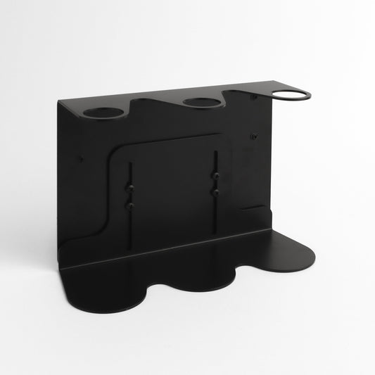 Namie Black Wall Bracket & Matte Black Dispenser Set
