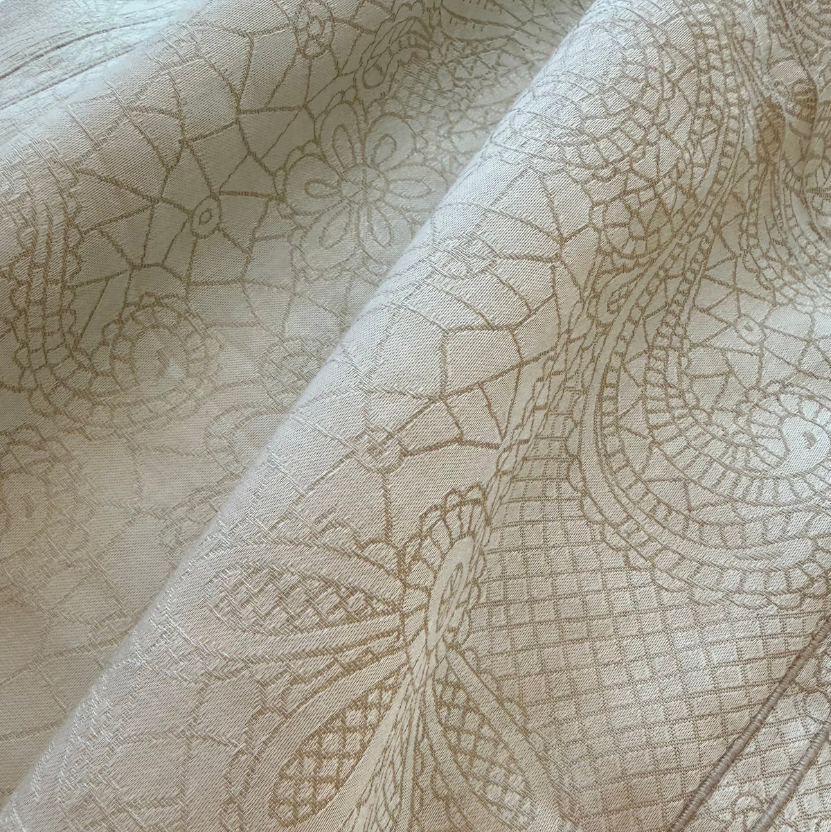 Dormitory Valletta Ivory Jacquard Sateen Duvet Cover & Pillowcases