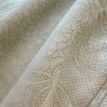 Dormitory Valletta Ivory Jacquard Sateen Duvet Cover & Pillowcases