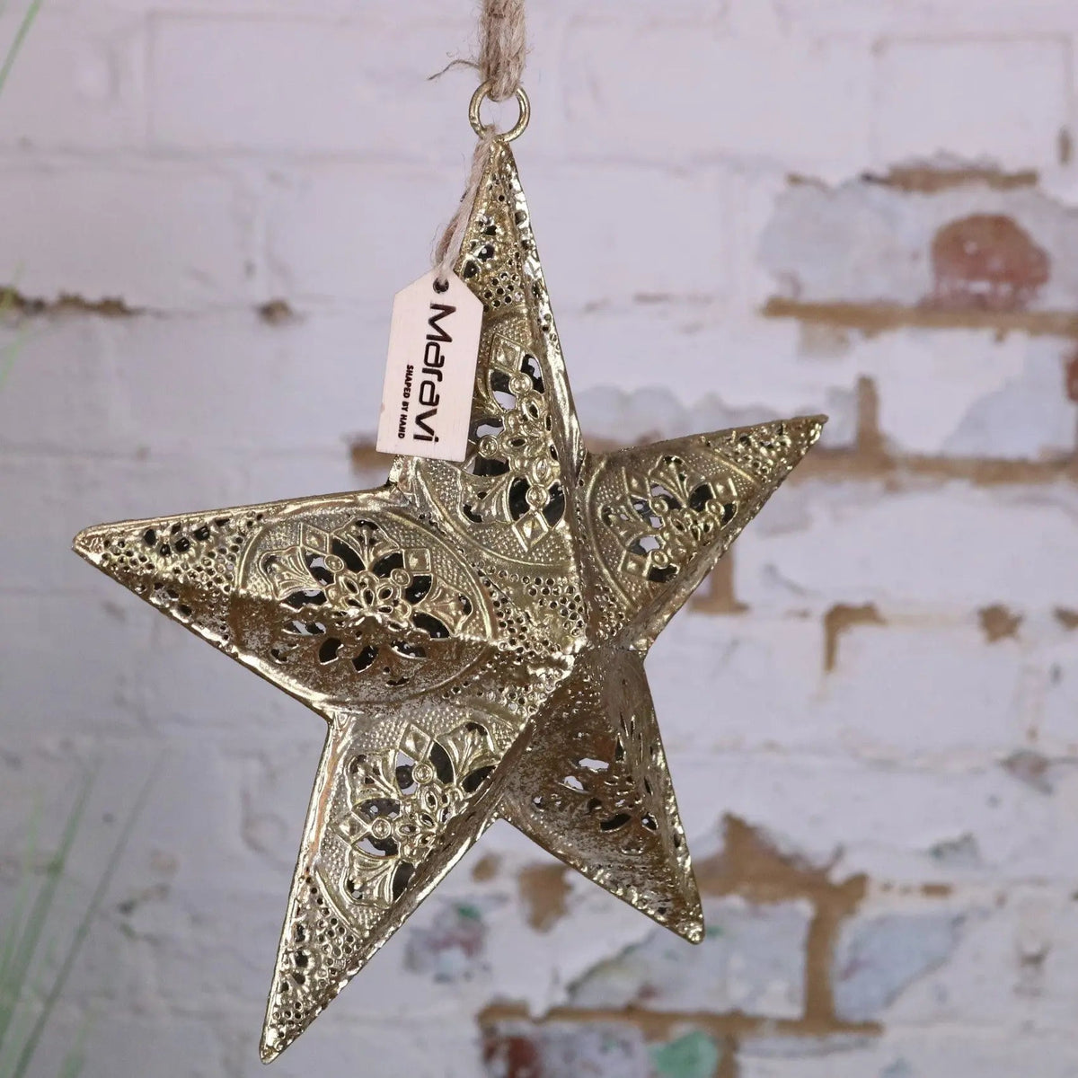 Varnika Gold Metal Hanging Star Decoration