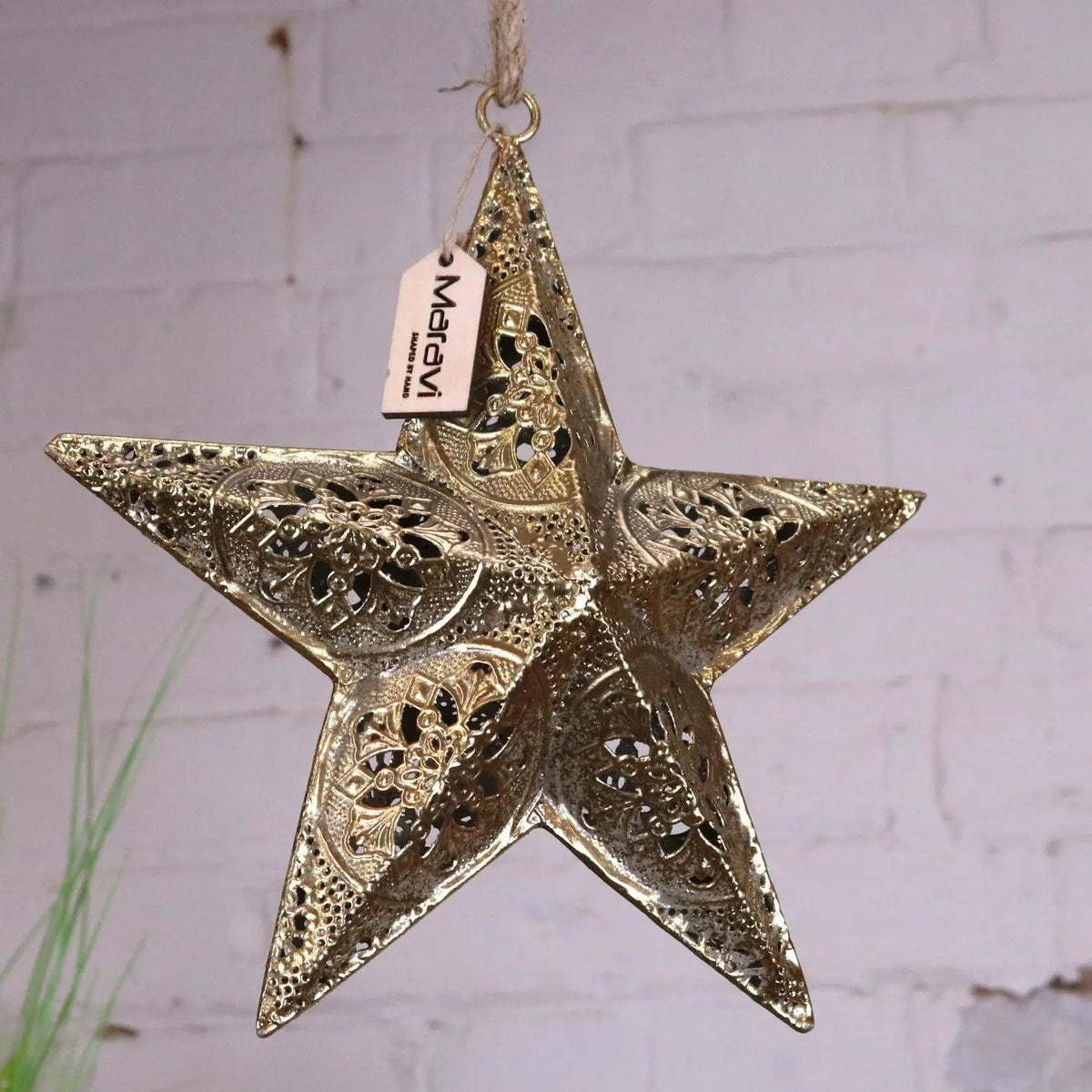 Varnika Gold Metal Hanging Star Decoration