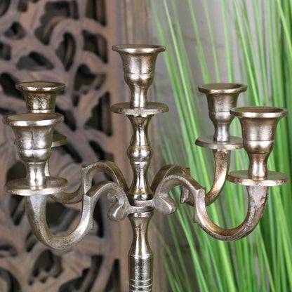 Veeha Champagne Gold 5-Arm Candelabra Centrepiece 41 cm