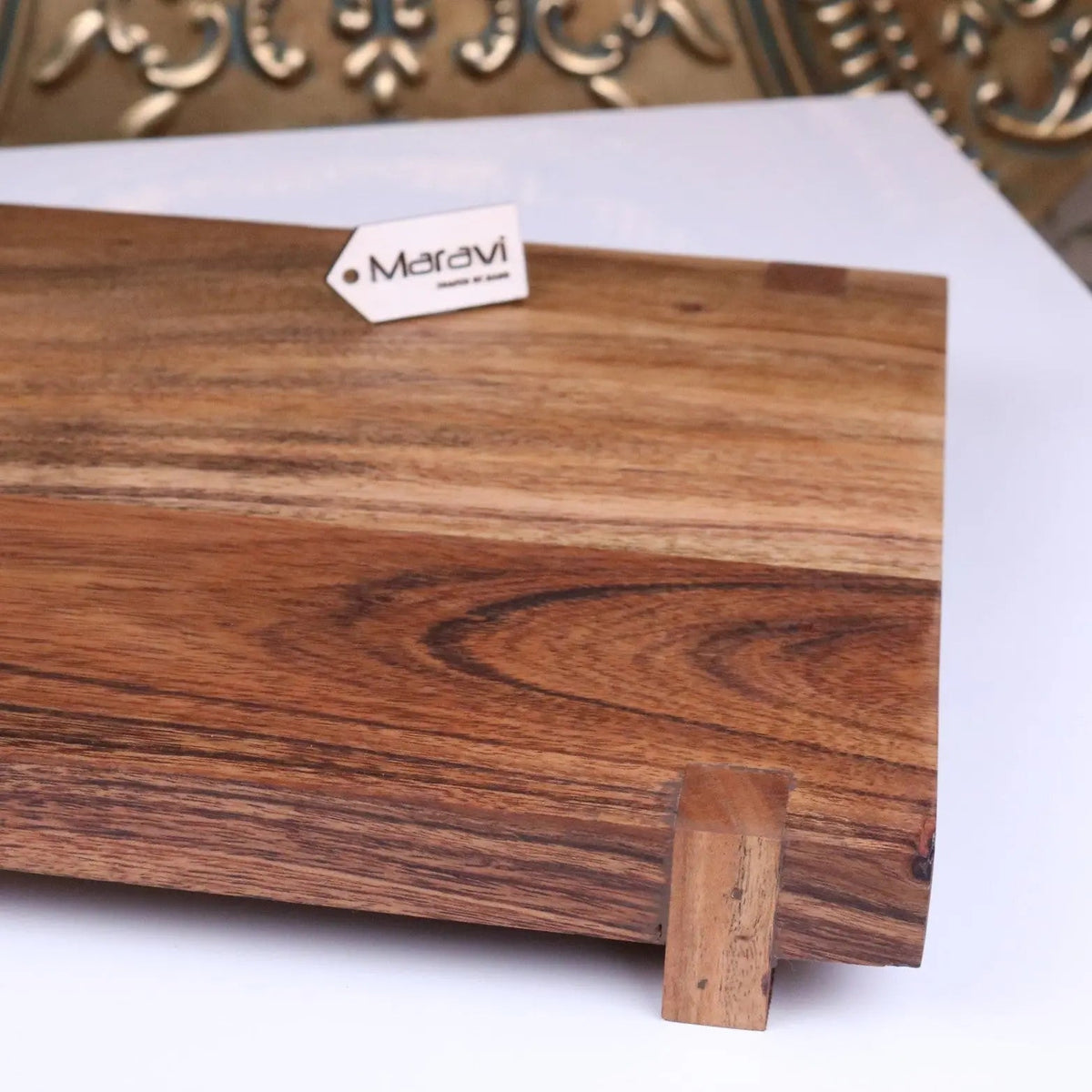 Velora Acacia Wood Footed Serving Board 45 cm