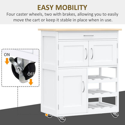 🍽️ Modern Kitchen Trolley - Premium Mobile Storage Cart ✨