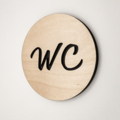 WC Toilet Door Sign - Bathroom