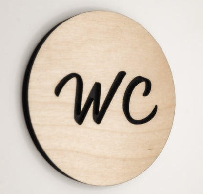 WC Toilet Door Sign - Bathroom