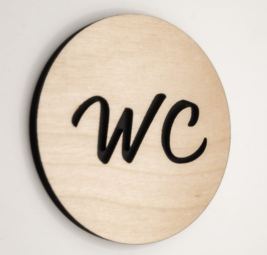 WC Toilet Door Sign - Bathroom