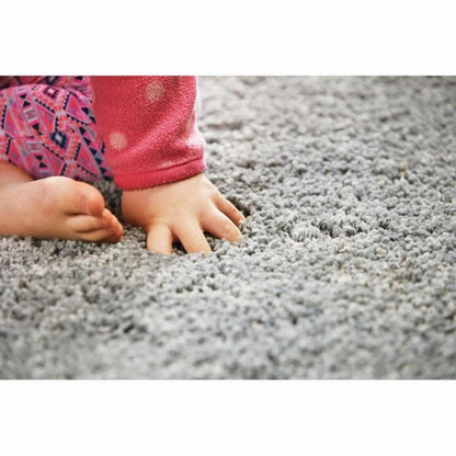 Washable Ghost Grey Shaggy Rug