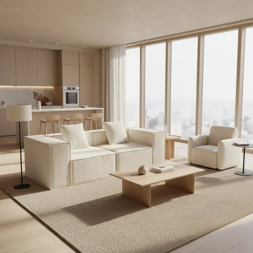 Cumulus Lounge Sofa - Compact Boneless 2-Seater with Cloud Comfort