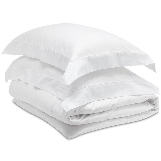 Dormitory Venice White Sateen Duvet Cover, Pillowcases & Flat Sheet