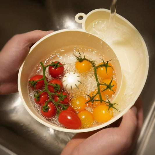 Snail-Shaped Vortex Drainer Basket for Kitchen Cleaning and Storage