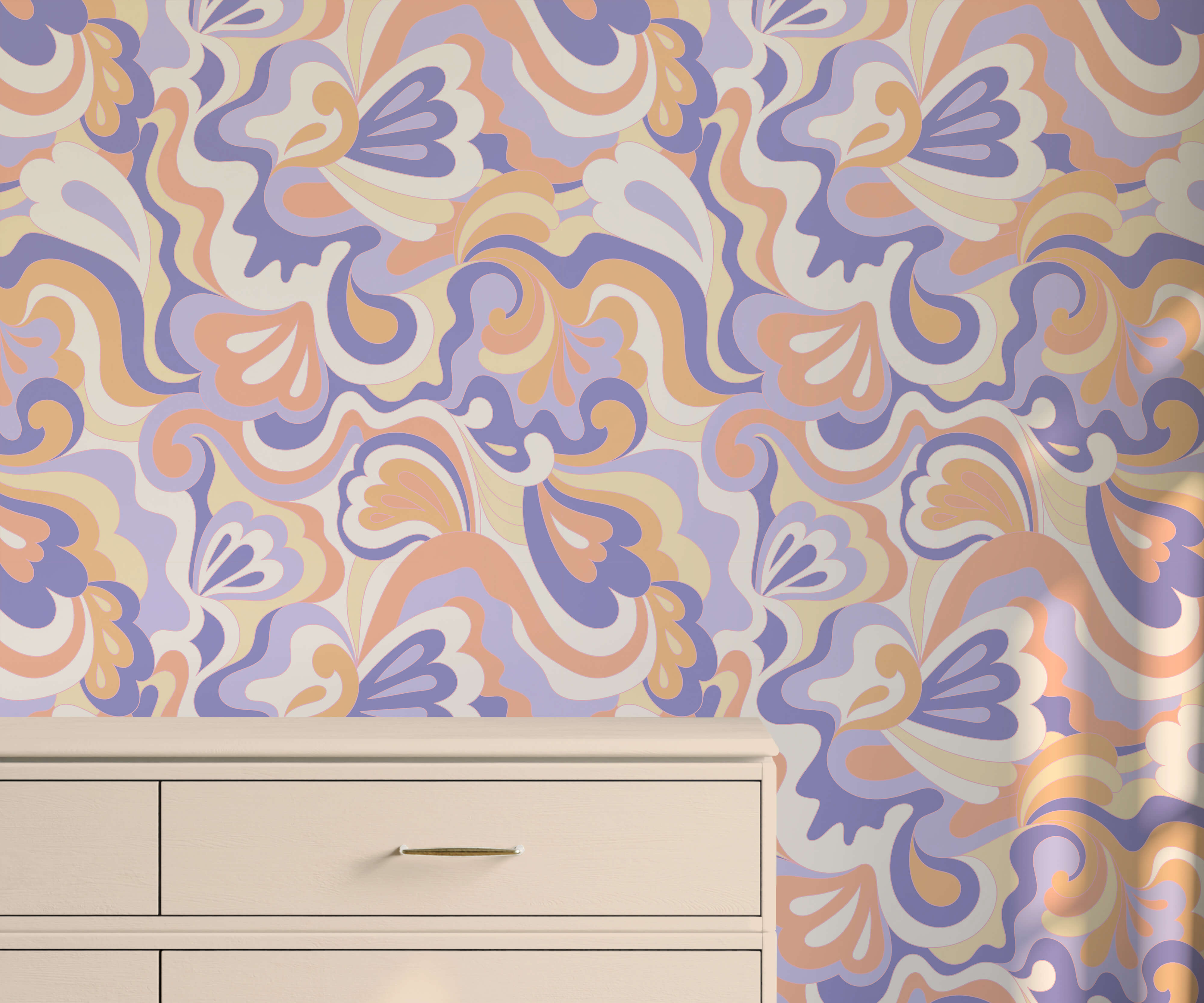 Whoosh Groovy Abstract Wallpaper - Retro | Bobbi Beck – Proleno