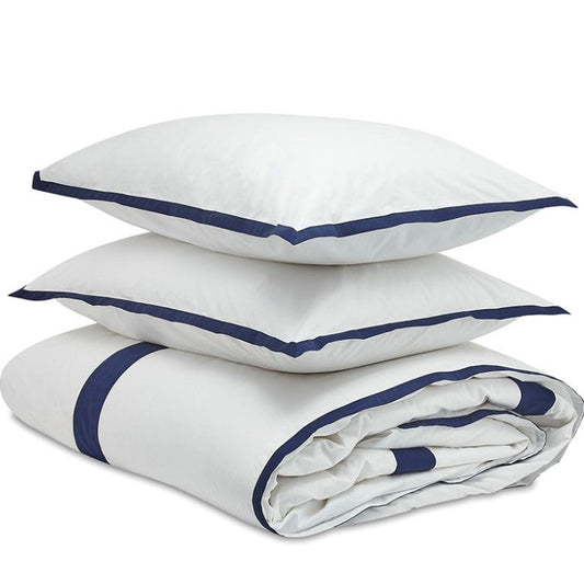 Dormitory Windsor Navy Percale Duvet Cover & Pillowcases