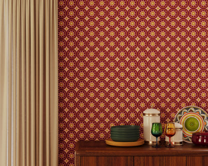 Bobbi Beck Winnie Celestial Sunburst Wallpaper