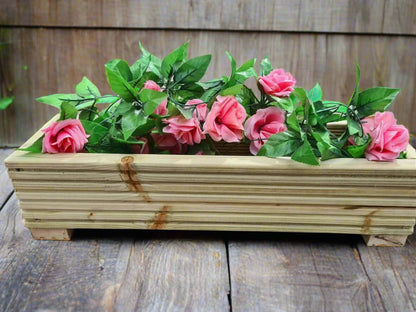 22cm Wide Wooden Decking Planter