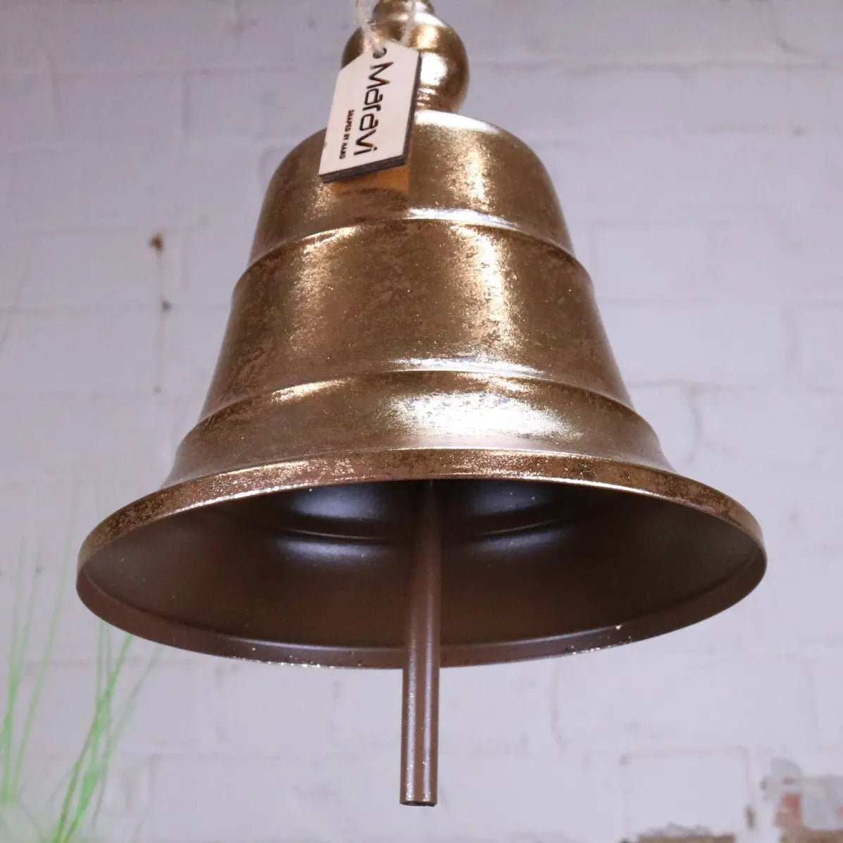 Yanika Antique Gold Metal Hanging Bell