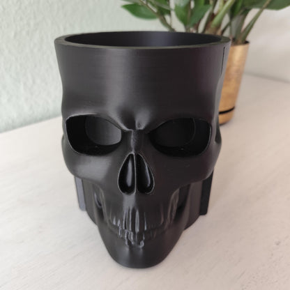 3D-Printed Skull Whisky Bottle Holder