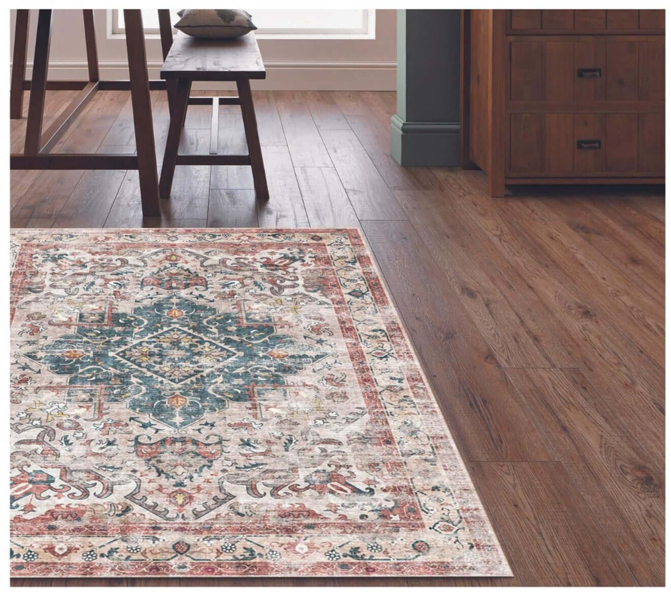 Carmel Cream Bordered Rug