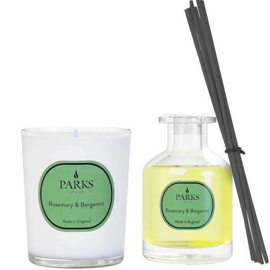 ROSEMARY & BERGAMOT 180G CANDLE & 100ML DIFFUSER SET