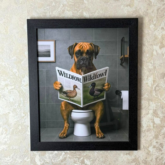 Pagazzi Lavatory Boxer II Wall Art with Black Frame 50 x 40 cm