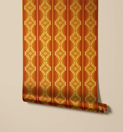 Bobbi Beck Atana Geometric Diamond Stripe Wallpaper