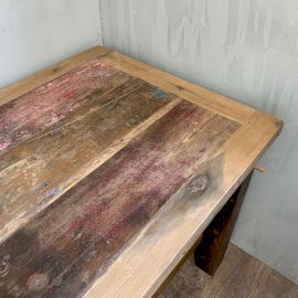 Recycled Teak Wood Dining Table 180×80x80cm