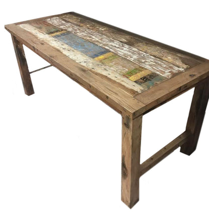 Recycled Teak Wood Dining Table 180×80x80cm