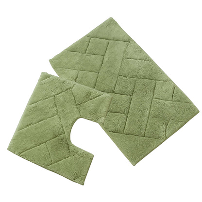Bali Bath Mat & Pedestal Set Luxurious Super Absorbent Extra-Soft Cotton Mats for Bathroom Comfort and Style in Multiple Colours by OLIVIA ROCCO