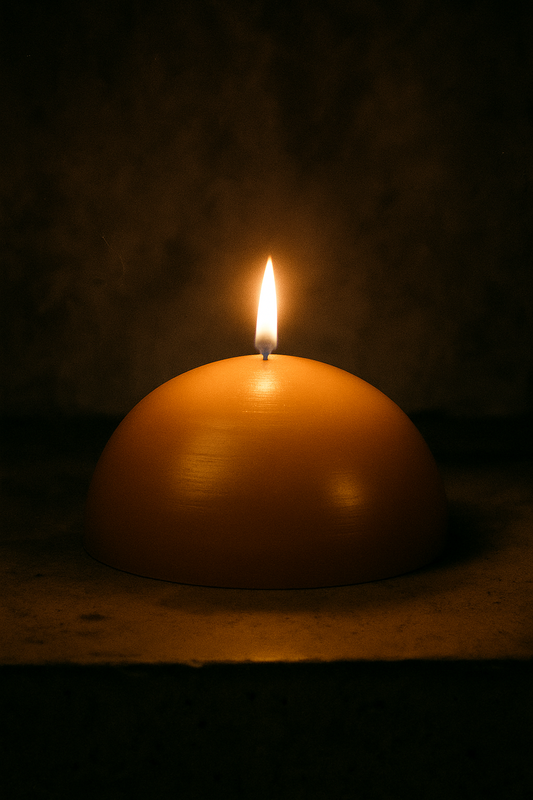 Hemisphere Pure Beeswax Pillar Candle - Handcrafted British Luxury