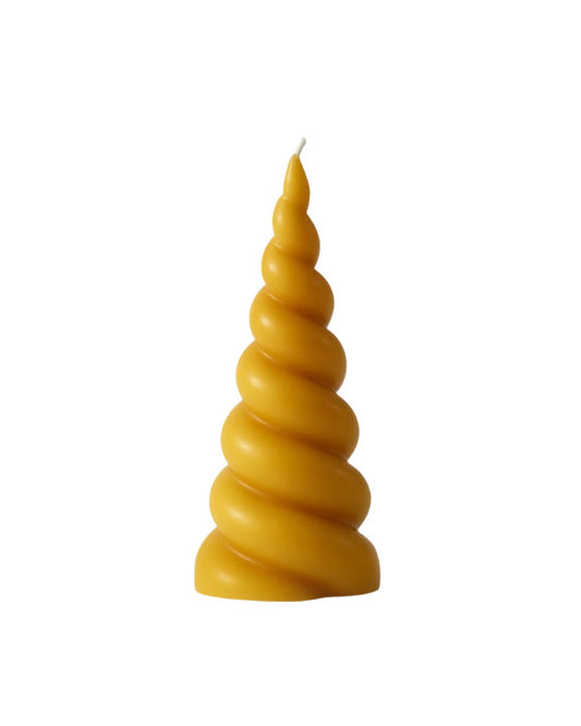 Handcrafted Unicorn Horn Beeswax Candle - Pure British Artisan Creation