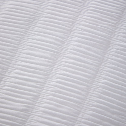 Belgravia White Microfibre Duvet Cover Set with Pillowcases Soft Easy Care Modern Quilt Bedding Bed Linen Set by OLIVIA ROCCO