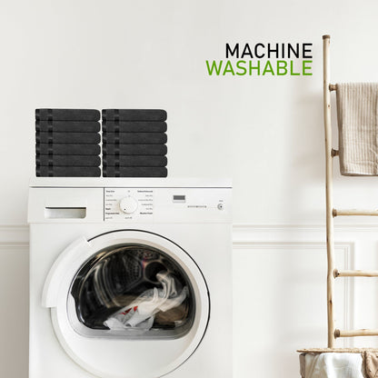 Belmont Viscose Stripe Grey Towels 100% Cotton Hotel Quality Super Absorbent 10 Piece Bale Set, 4 Hand Towel & 12 Face Cloths by OLIVIA ROCCO