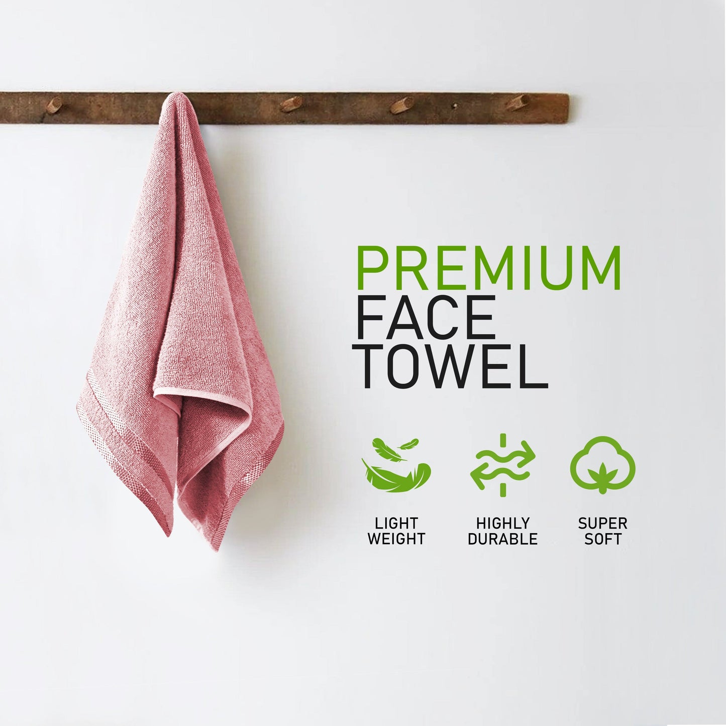 Belmont Viscose Stripe Pink Towels 100% Cotton Hotel Quality Super Absorbent 10 Piece Bale Set, 4 Hand Towel & 12 Face Cloths by OLIVIA ROCCO