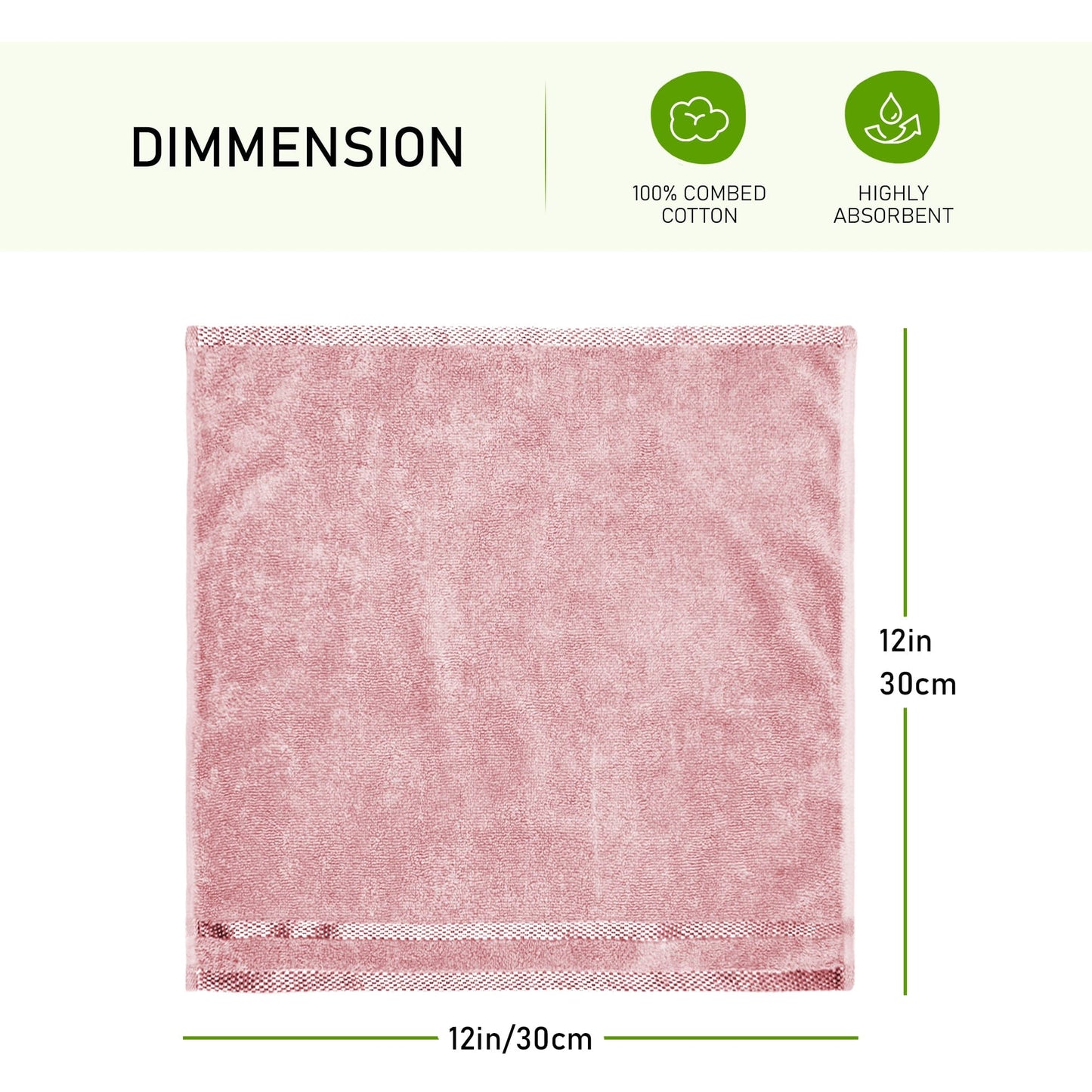 Belmont Viscose Stripe Pink Towels 100% Cotton Hotel Quality Super Absorbent 10 Piece Bale Set, 4 Hand Towel & 12 Face Cloths by OLIVIA ROCCO