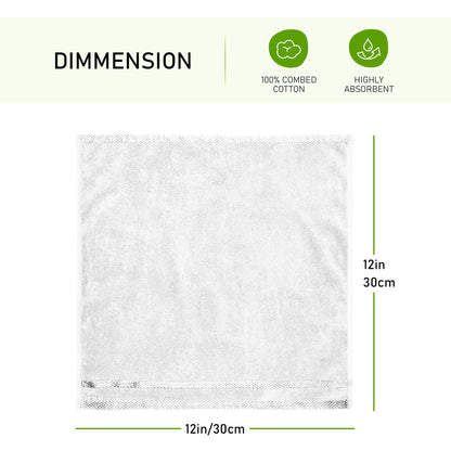 Belmont Viscose Stripe White Towels 100% Cotton Hotel Quality Super Absorbent 10 Piece Bale Set, 4 Hand Towel & 12 Face Cloths by OLIVIA ROCCO