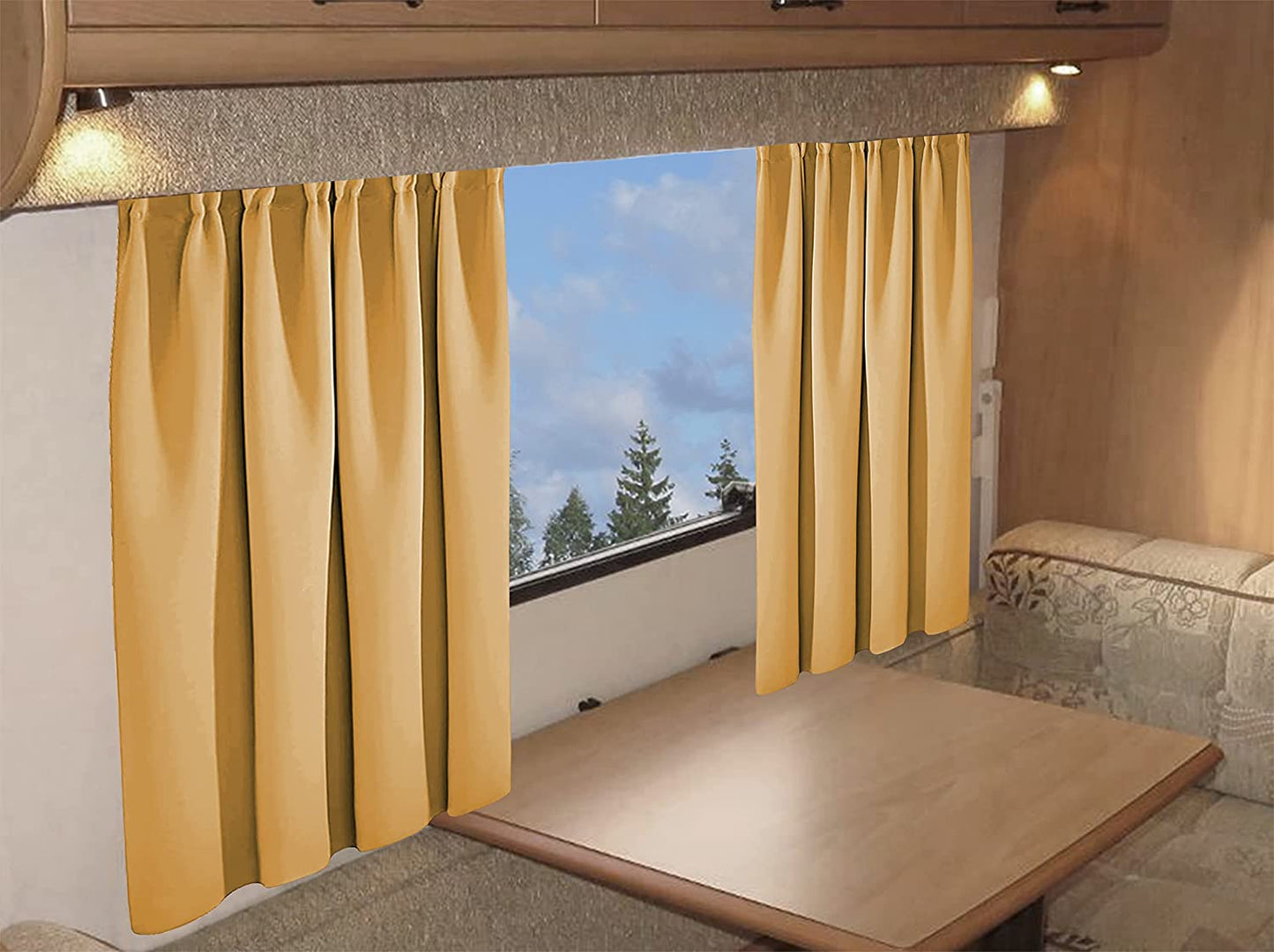 Blackout Thermal Curtains for Caravans and Campervans 100% Light Blocking 11 Colour Options Energy Efficient Pencil Pleat Panels by OLIVIA ROCCO