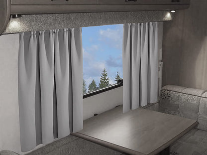 Blackout Thermal Curtains for Caravans and Campervans 100% Light Blocking 11 Colour Options Energy Efficient Pencil Pleat Panels by OLIVIA ROCCO