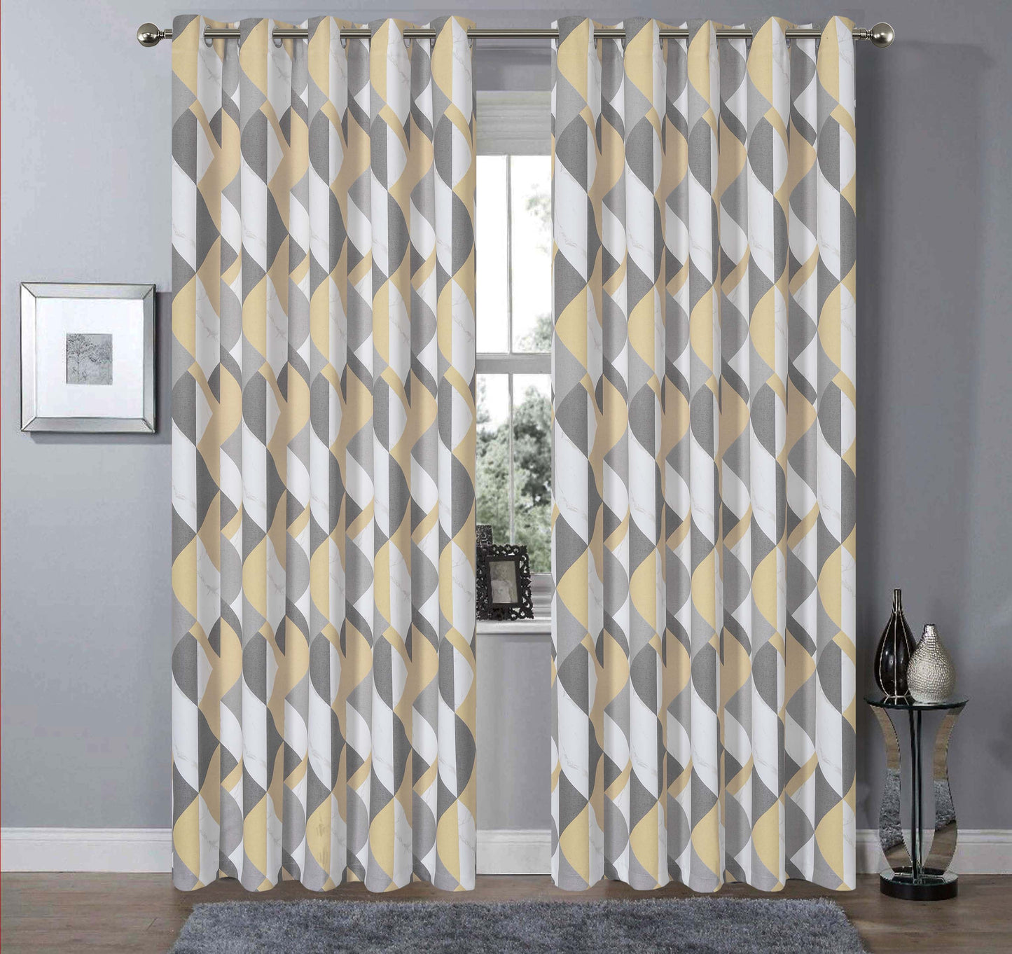 Blackout Thermal Curtains with Check and Marble Design Energy Saving Light Blocking Panels Multiple Sizes and Colours by OLIVIA ROCCO