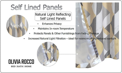 Blackout Thermal Curtains with Check and Marble Design Energy Saving Light Blocking Panels Multiple Sizes and Colours by OLIVIA ROCCO