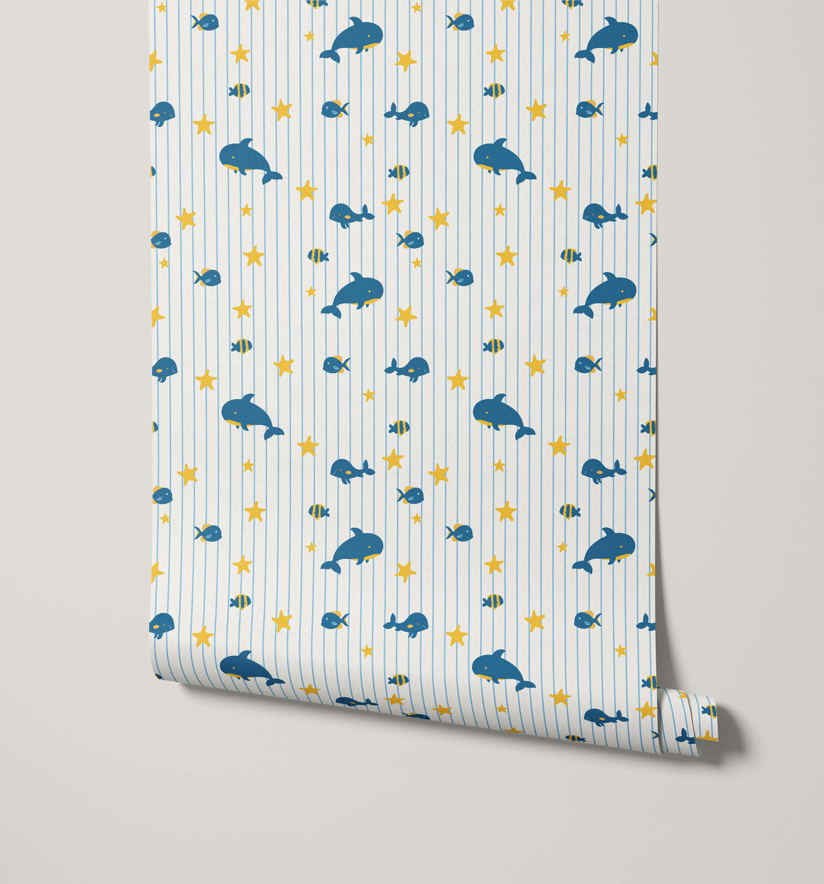 Bobbi Beck Bloop Whale Sea Life Wallpaper