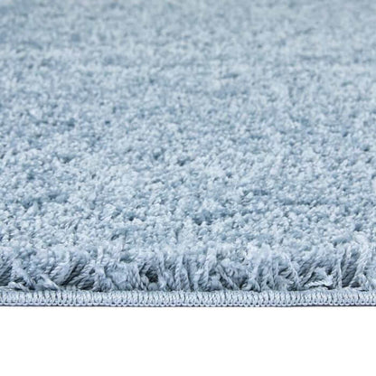 Washable Blue Shaggy Rug