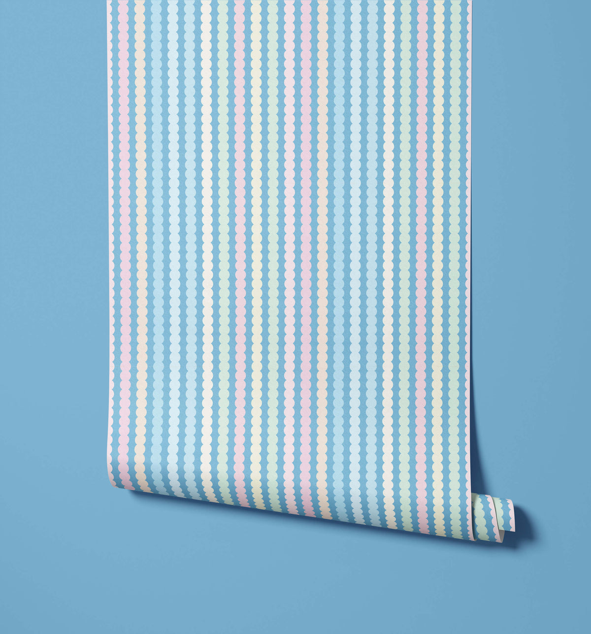 Bobbi Beck Bounce Scalloped Stripe Wallpaper