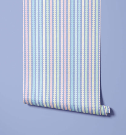 Bobbi Beck Bounce Scalloped Stripe Wallpaper
