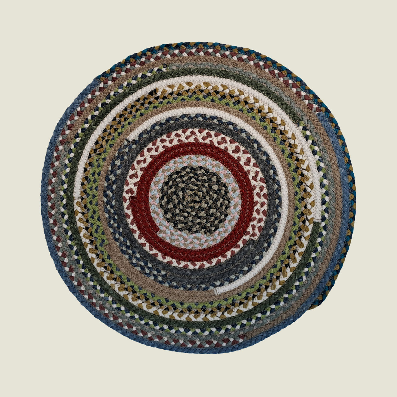 Braided Cotton Round Placemats | Upcycled | Handcrafted in Portugal