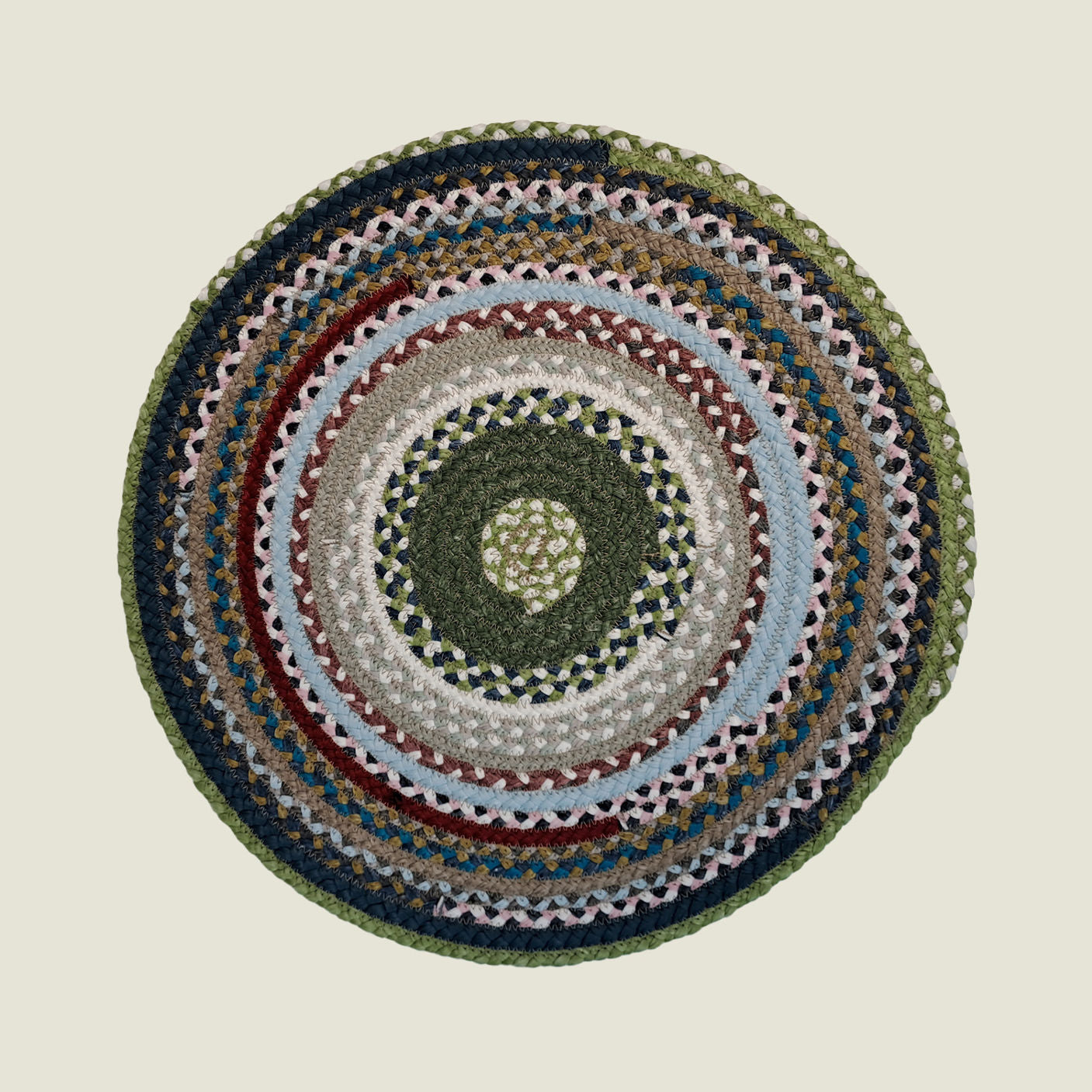 Braided Cotton Round Placemats | Upcycled | Handcrafted in Portugal