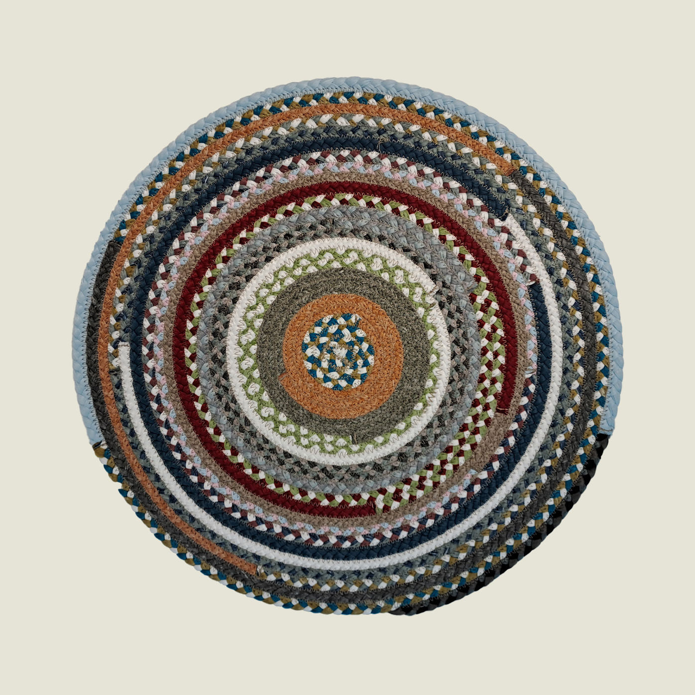 Braided Cotton Round Placemats | Upcycled | Handcrafted in Portugal