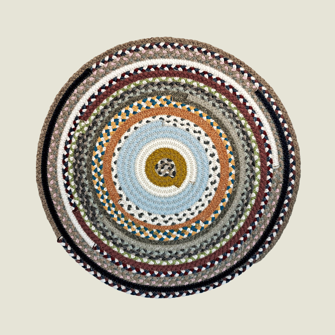 Braided Cotton Round Placemats | Upcycled | Handcrafted in Portugal